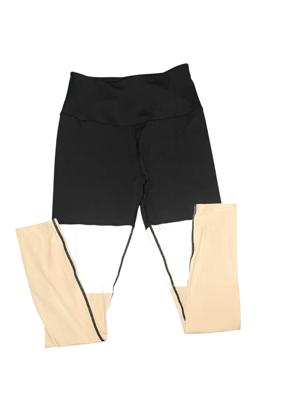 LA Society Color Block Ribbed Leggings size M